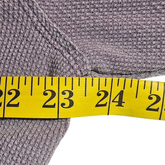 We The Free Waffle Knit Henley Top Medium Purple Loungecore Soft Grunge - Picture 9 of 11